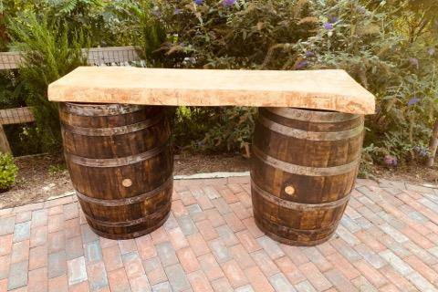 Whiskey Barrel Table