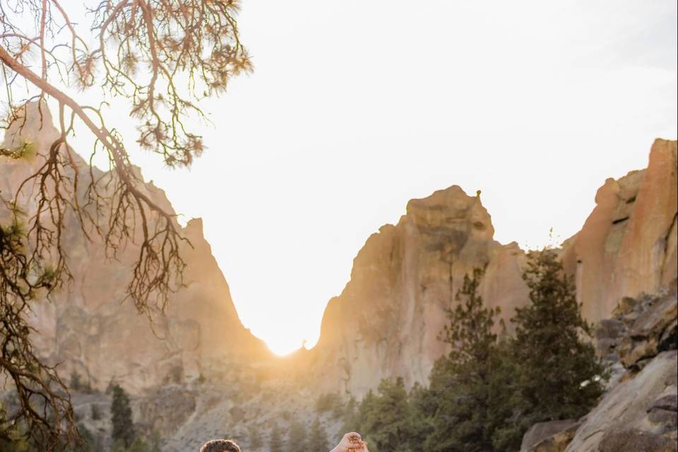 Golden light Smithrock