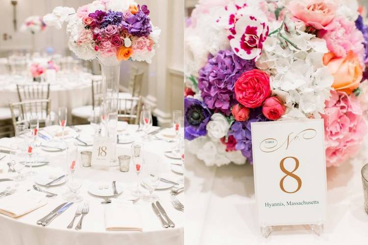 Luxury head table floral decor