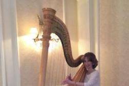 Atlanta harpist Brenda Street plays for a brunch