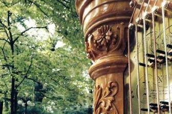 Carving on column