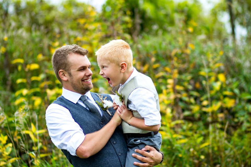 Father Son Wedding Moment