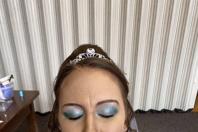 Blue eyeshadow