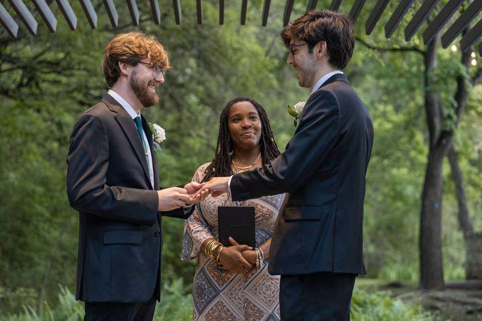 Wedding Day first look couple