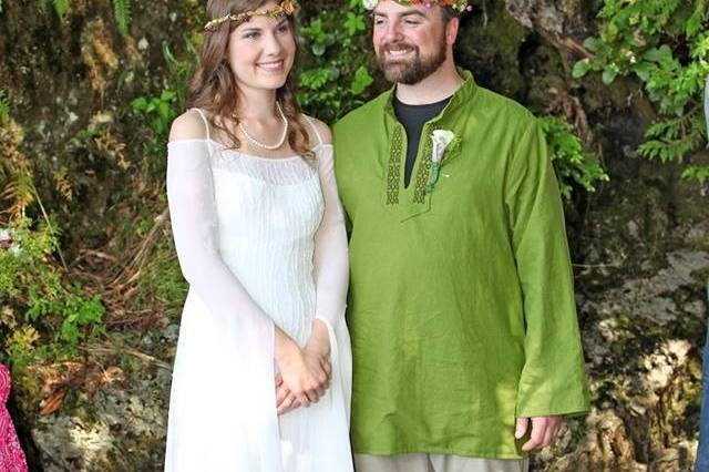 Adam and Lauren both had alterations done on their wedding held on the beach in Alaska!
Adam's amazing shirt was fit for him and Lauren's beautiful dress made her look like a princess on the shore.