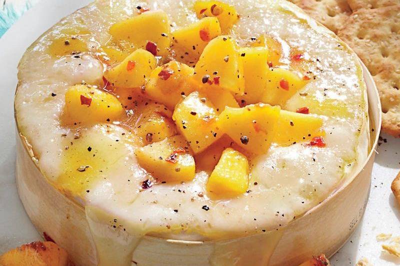 Baked Brie with Peaches