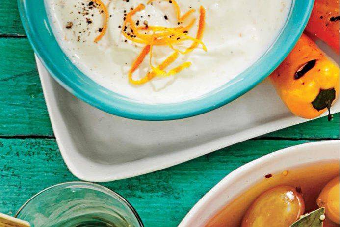 Orange Basil Yogurt Dip