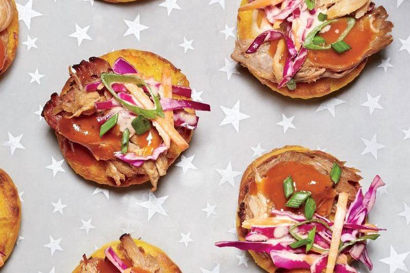 Sweet Potato Biscuit with Pork and Slaw