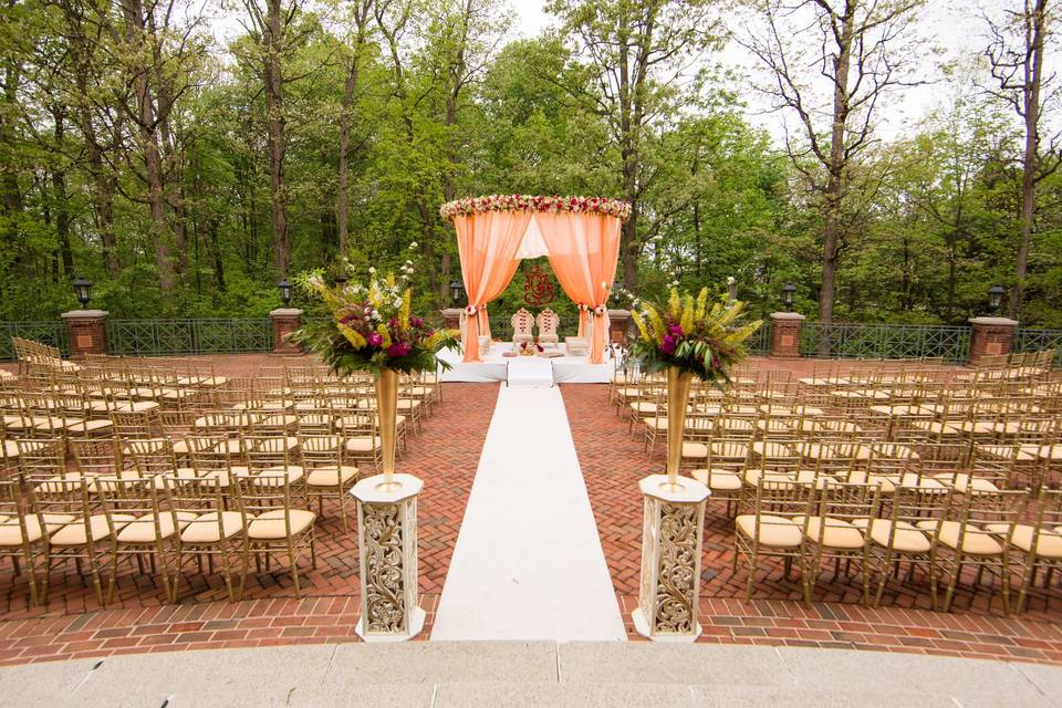 Wedding ceremony area