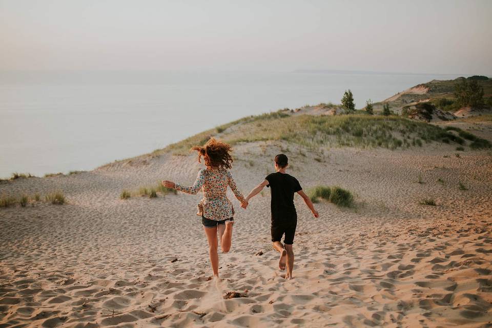 Couple at Sleeping Bear Dunes