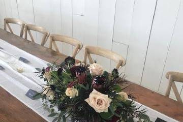 Bridal table close up