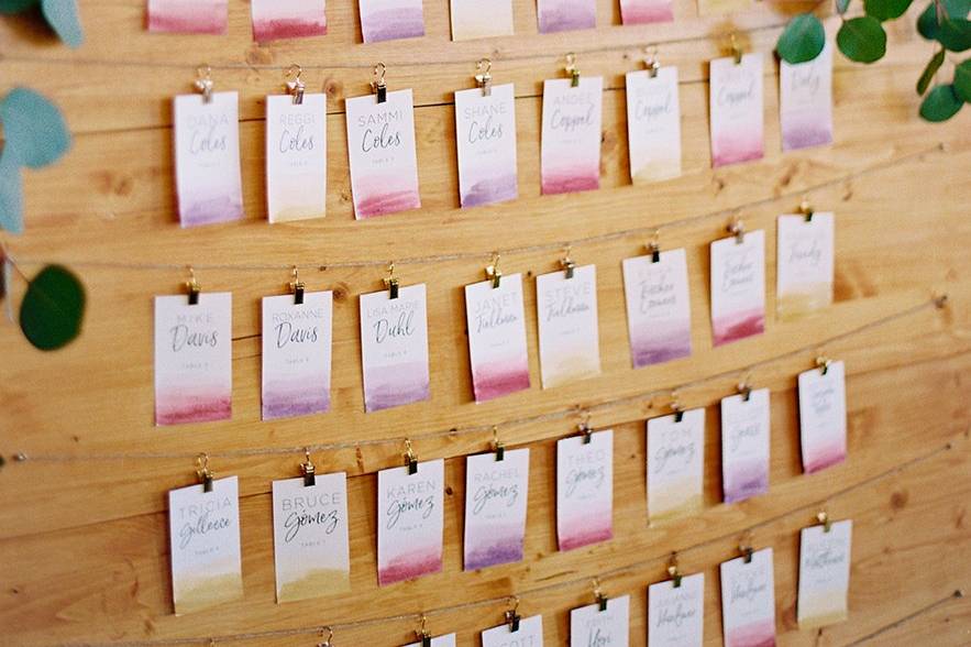 Escort Card Display