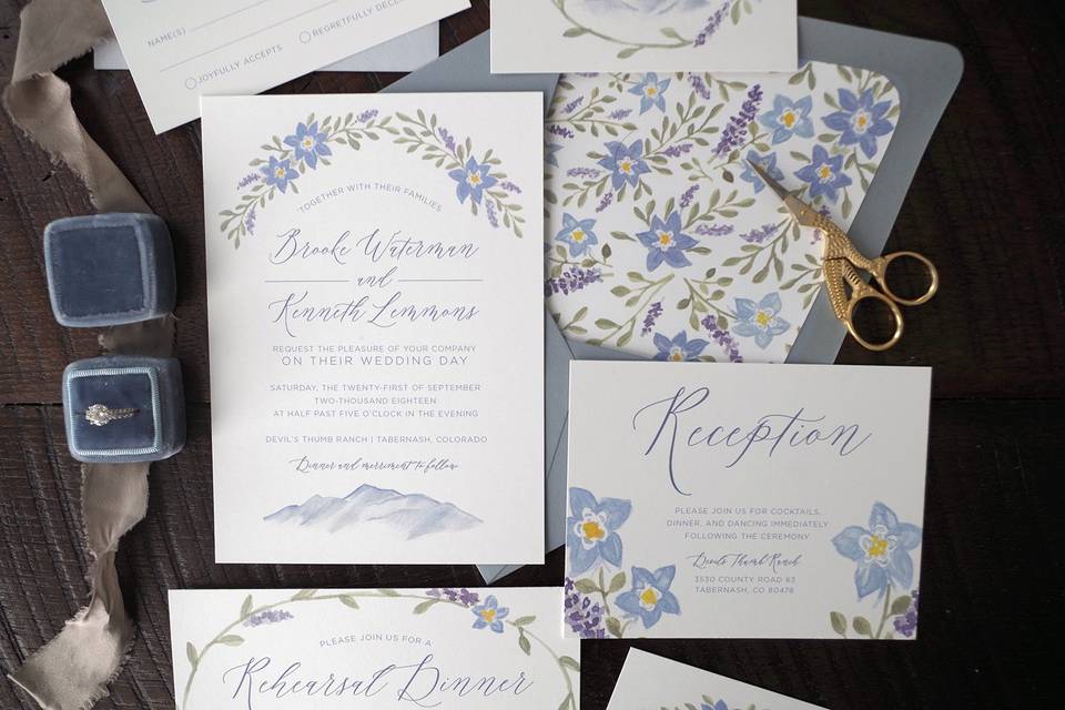 Columbines invitations