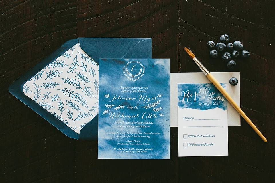 Watercolor invitations