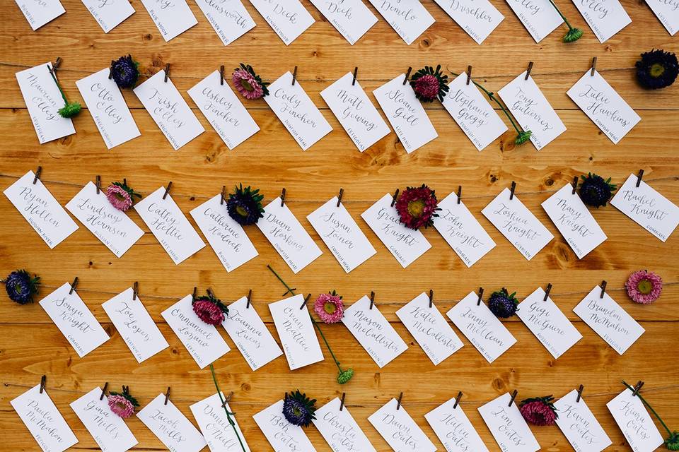 Escort Card Display