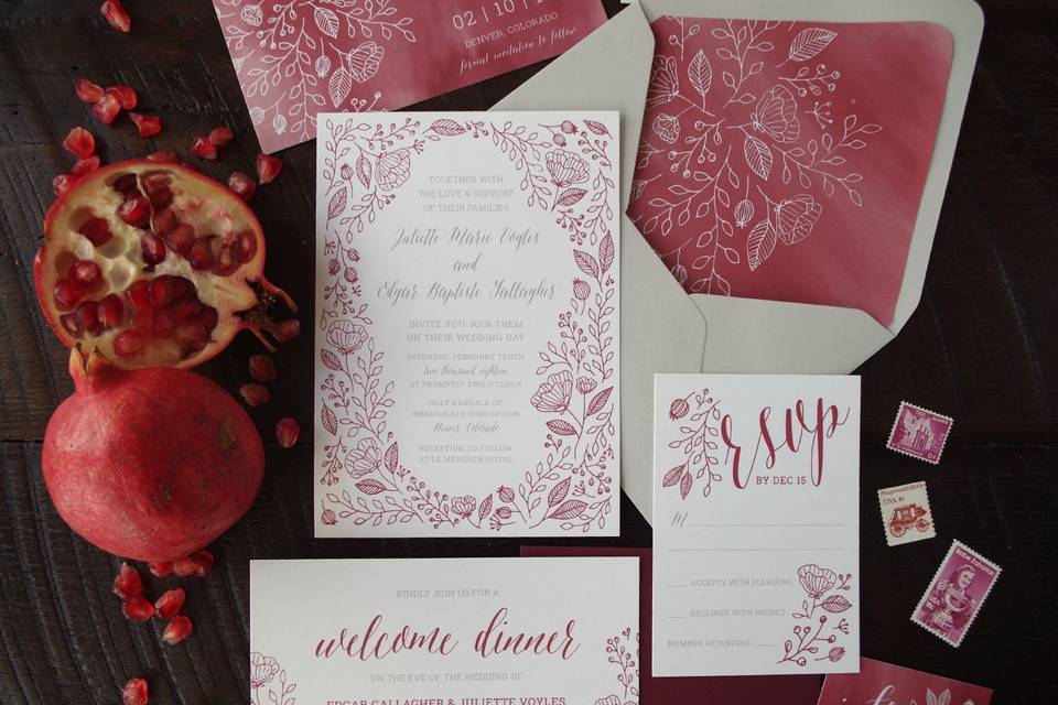 Illustrated invitations