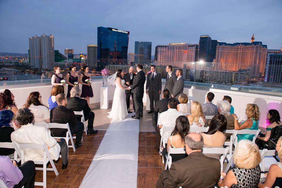 Rooftop wedding space