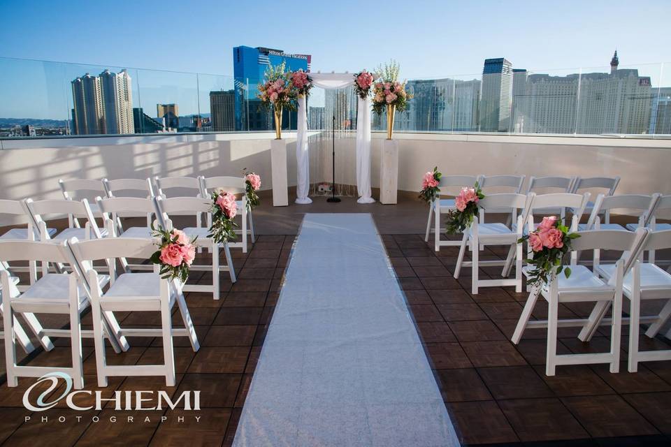 Rooftop wedding space