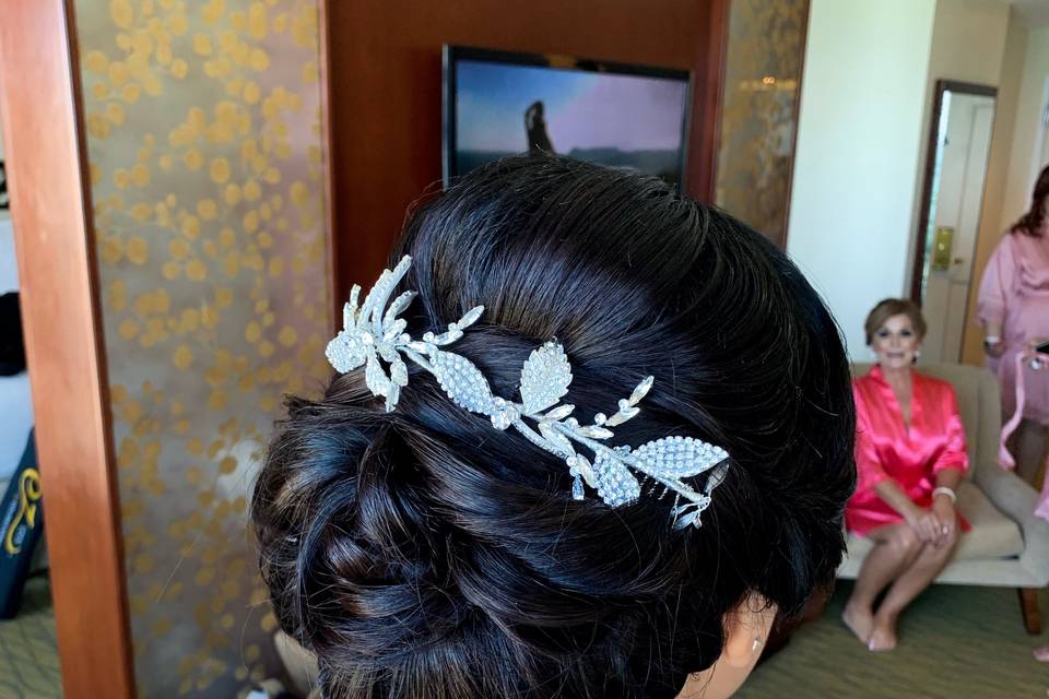 Updo bridal hairstyle