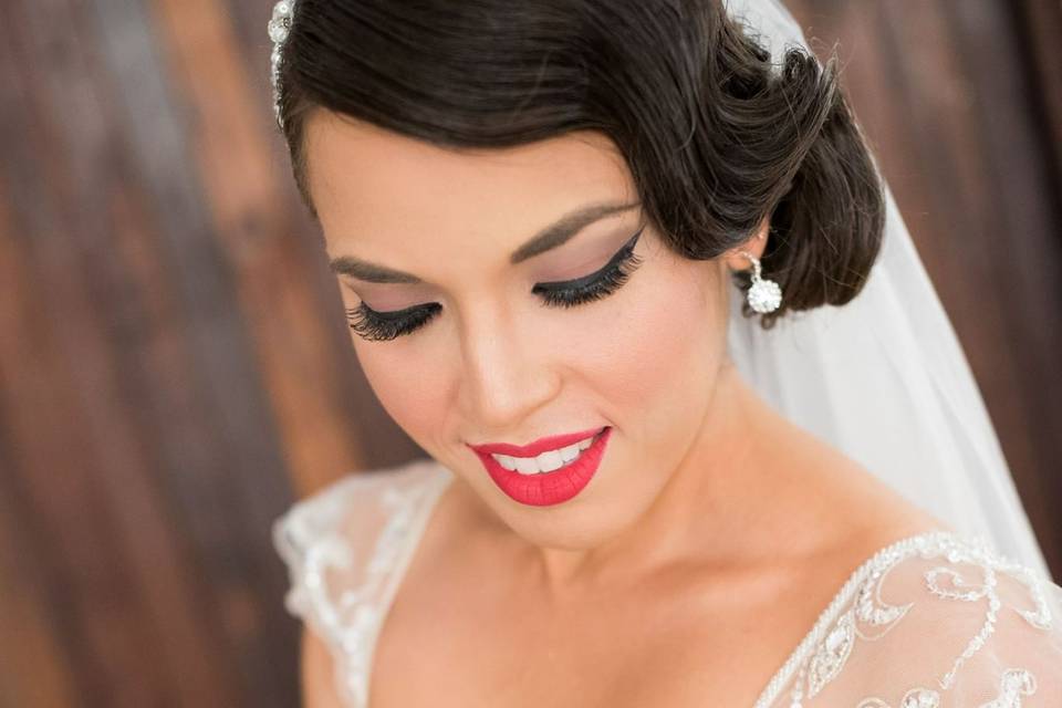 Bride holding her bouquet