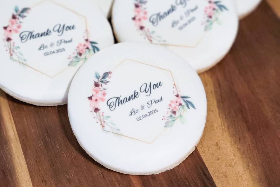 Wedding favor cookies