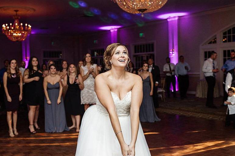 Tossing the bouquet