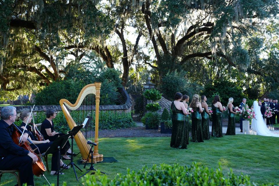Strings w/ Harp at Boone Hall