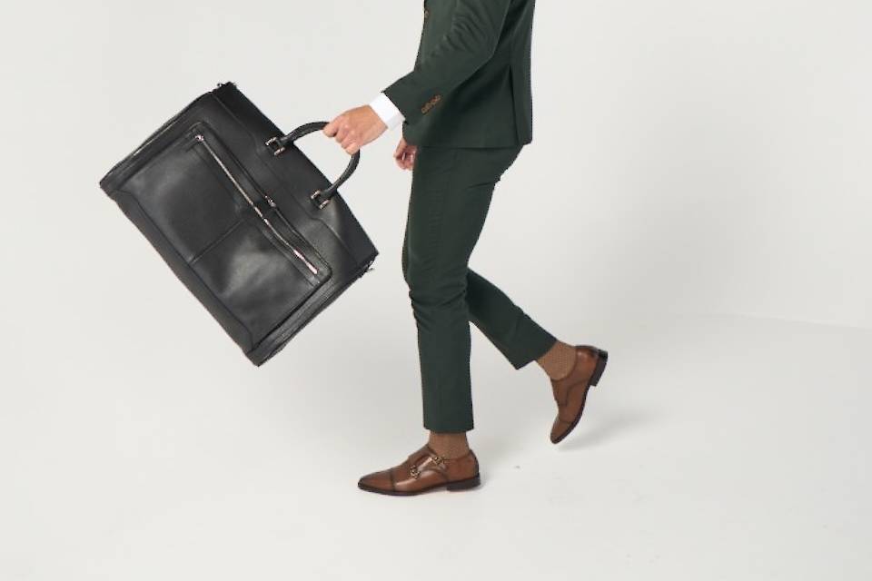 Olive Green Shark Skin Suit