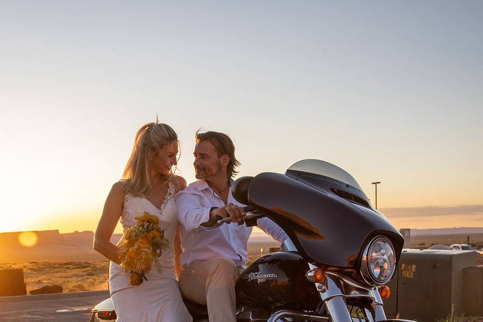 Motorcyle wedding Route 66 HD