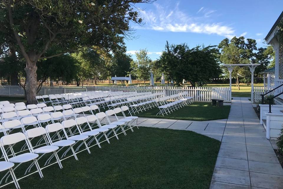 Ceremony site ready to go