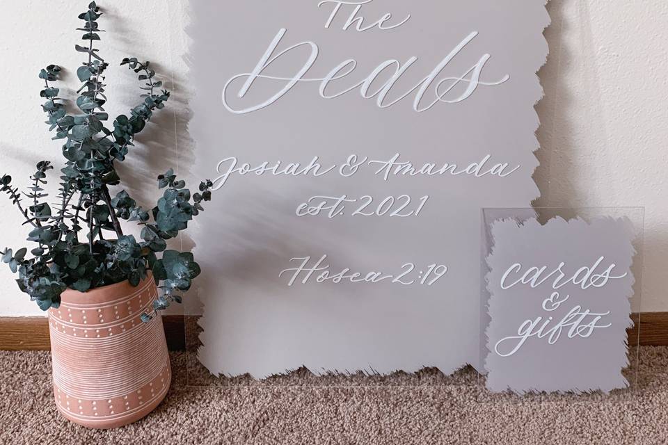 Wedding signage