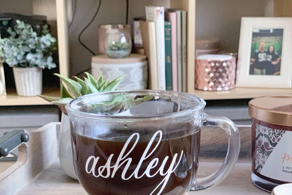 Custom calligraphy name mug