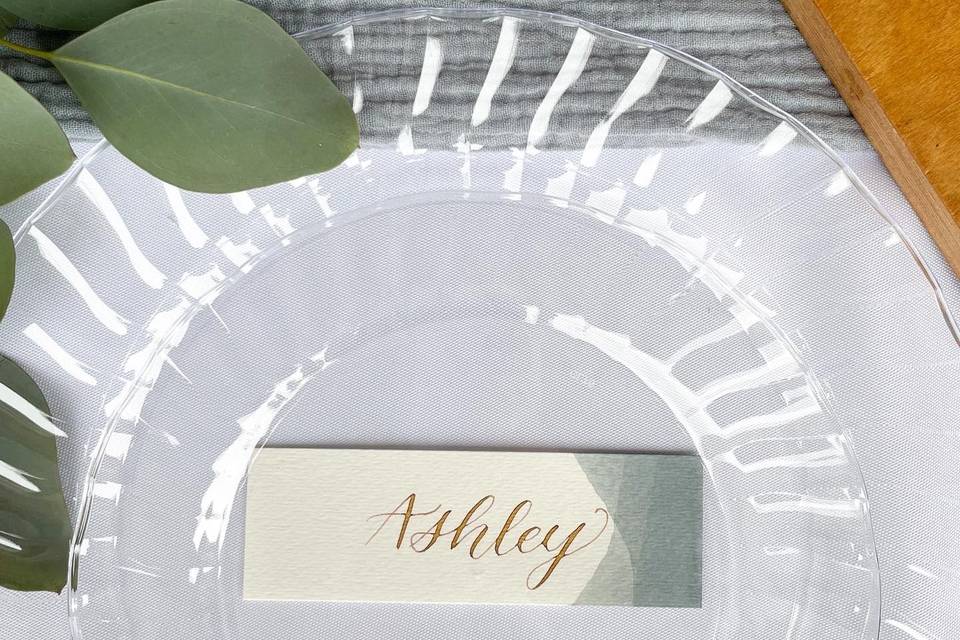 Hand Dyed Place Cards