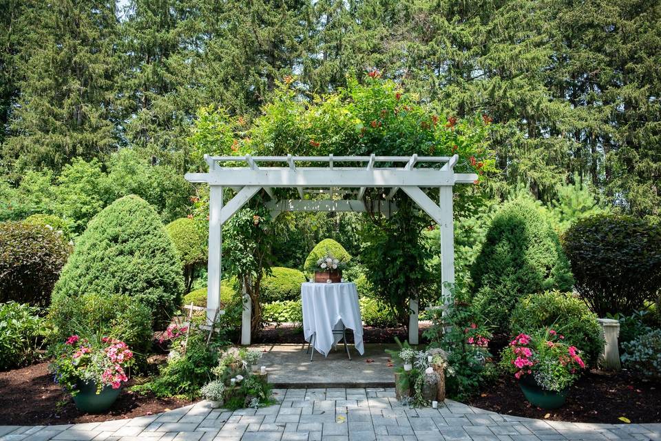 Garden ceremony area