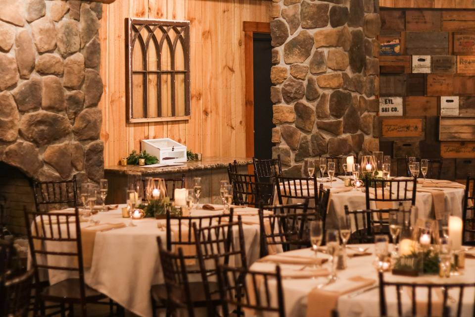 Rustic reception space