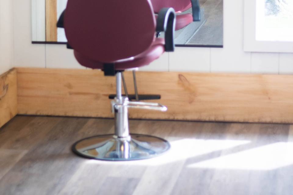 Bridal suite hair & MU chairs