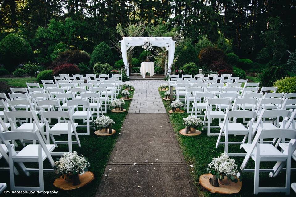 Garden ceremony area