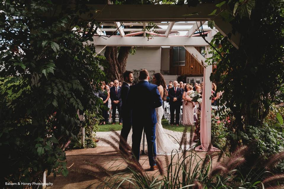 Vows under the trellis