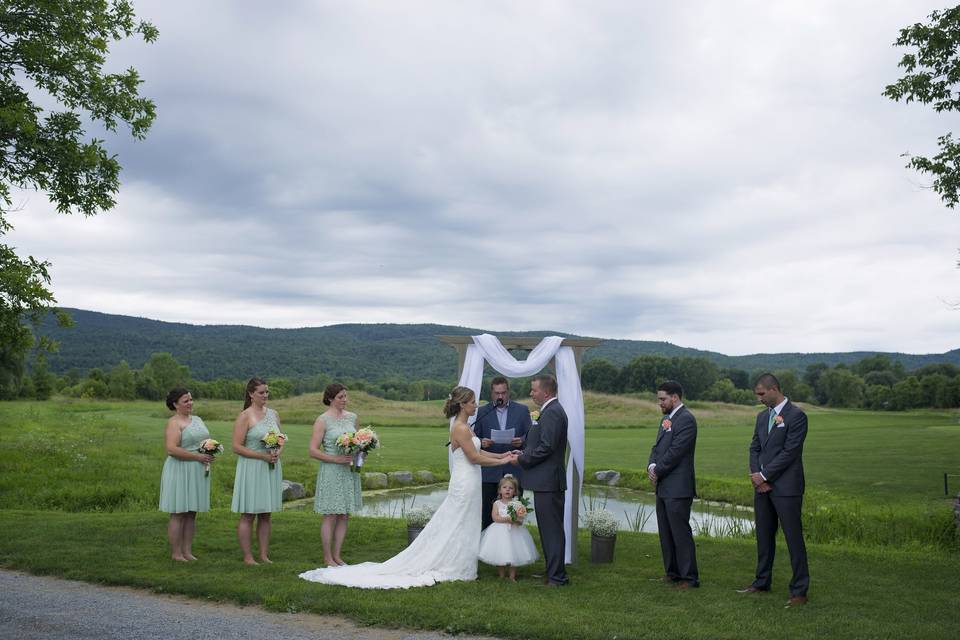 Golf course wedding