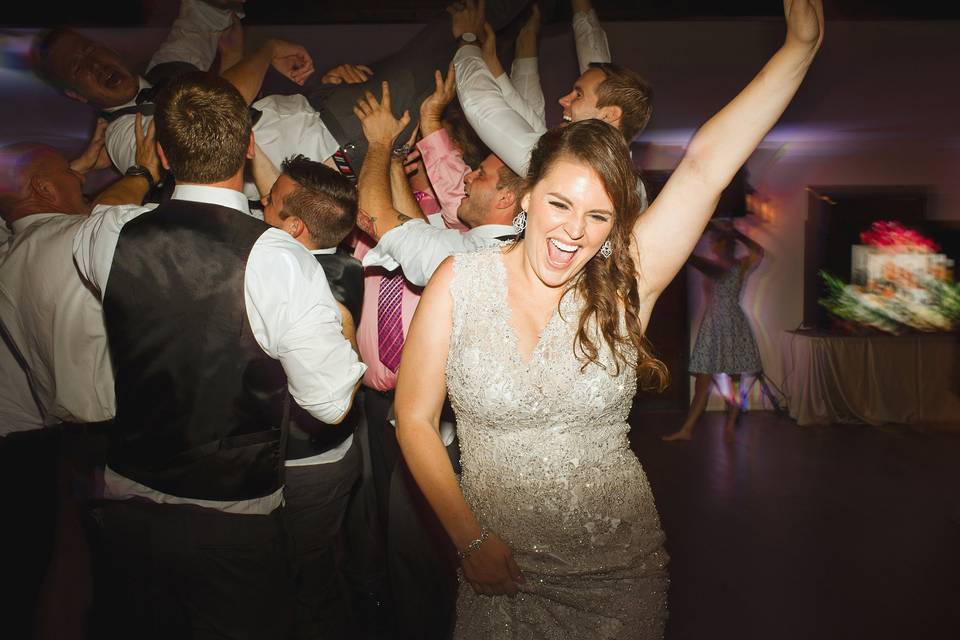 Partying bride