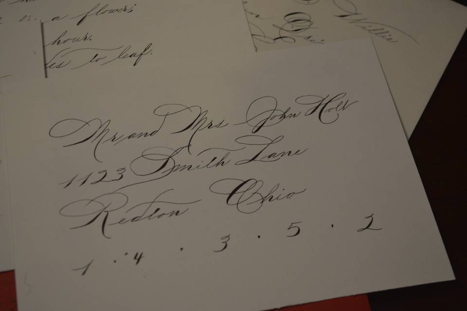 Spencerian script card