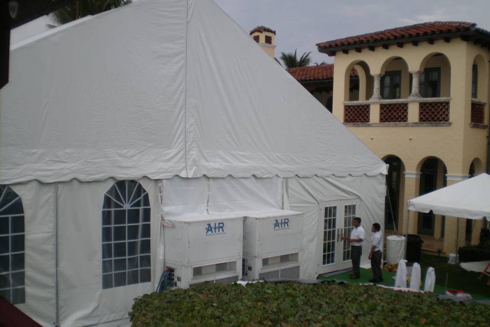 Tent air conditioning and heat