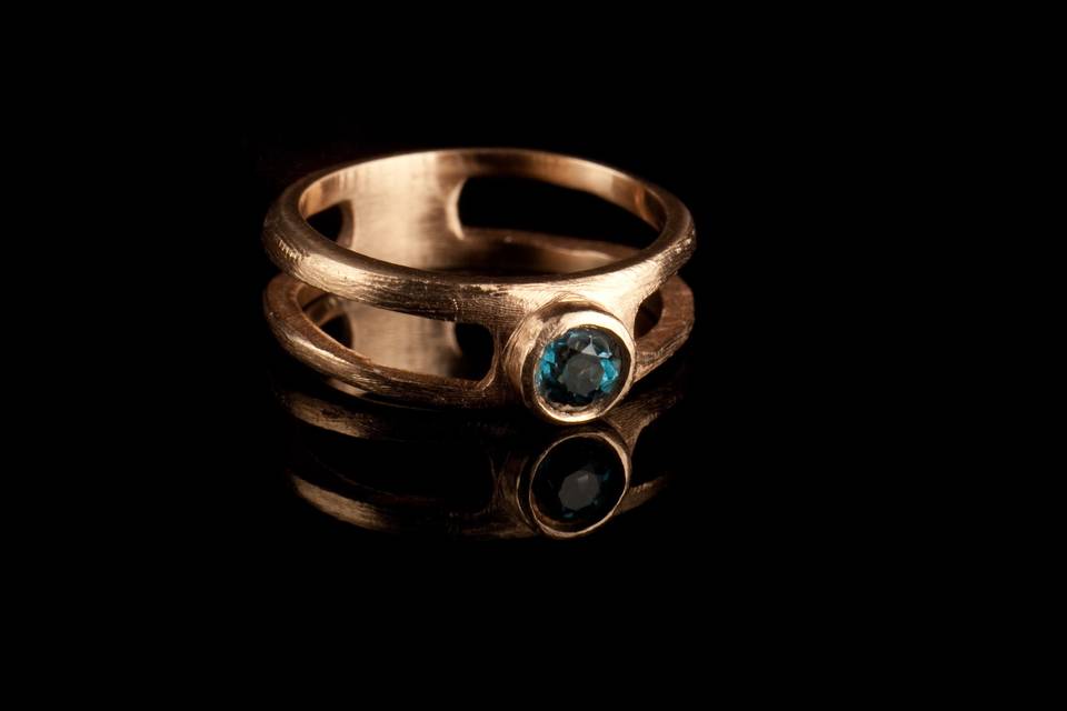 Custom Topaz Engagement Ring
