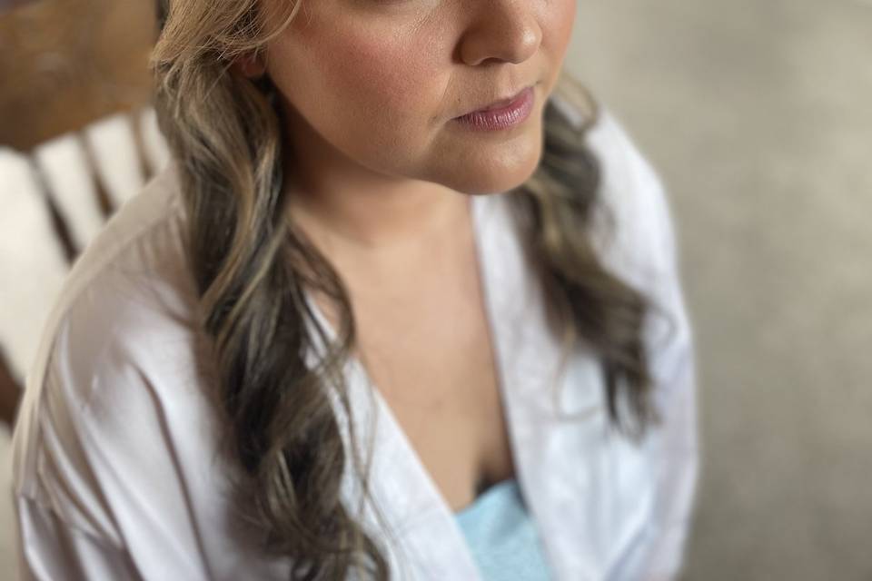 Bridal Hair Half Up & Makeup