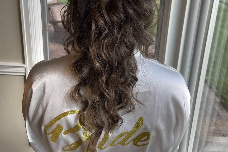 Bridal Half Up with Curls