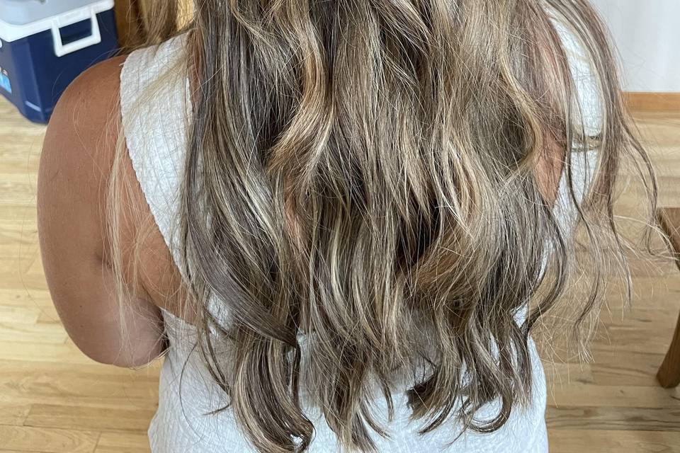 Bridal Half Up with Curls