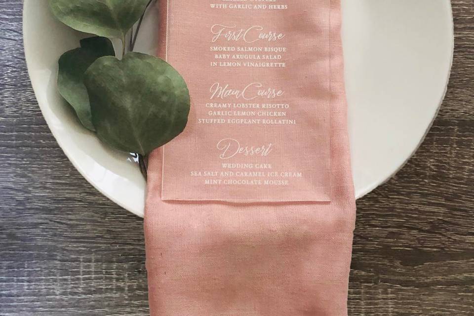 Acrylic Menu Cards