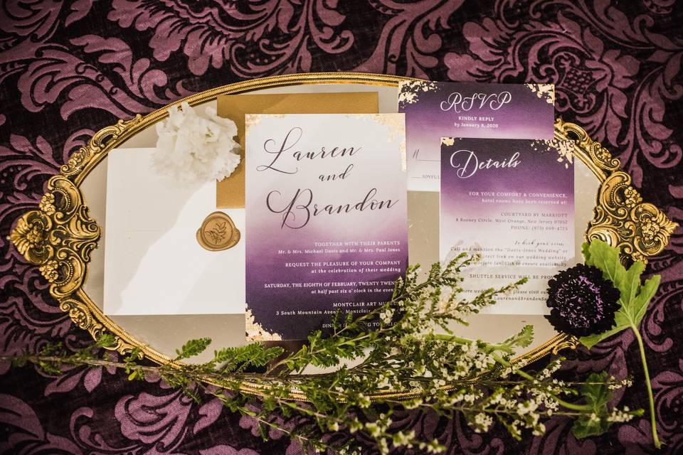 Modern invitation suite