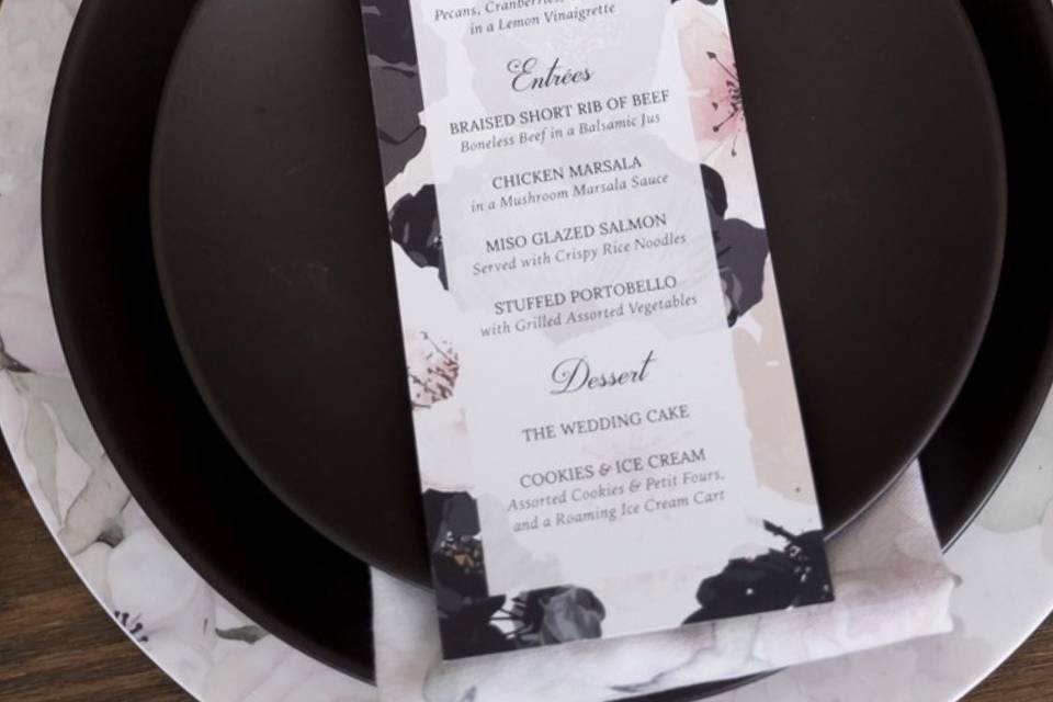 Custom Menu Cards