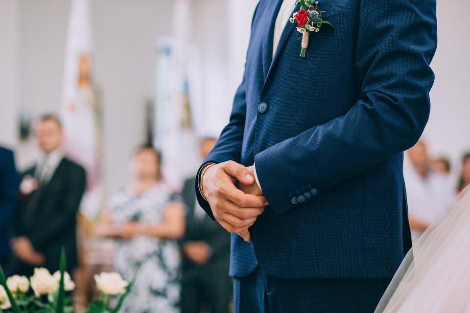 Waiting at ceremony